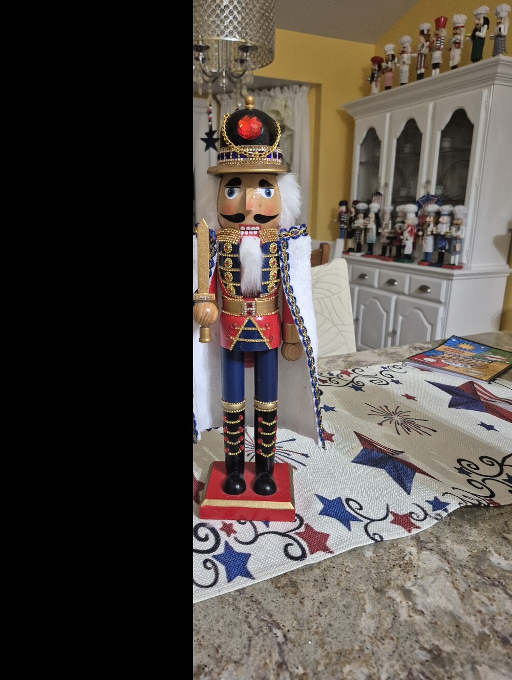 Classic Red & Blue Nutcracker Soldier Holiday Decor